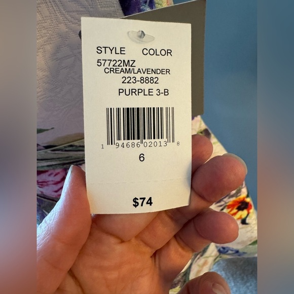 NWT Women’s Danny and Nicole A-Line Floral Sleeveless Dress w/ Pockets size 6 - Picture 5 of 13